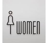 Cartello per WC in acrilico facile da usare, guida rapidamente gli ospiti al bagno con un design elegante (B)