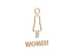 Cartello per WC Pop nero dorato color oro cartello 3D per lavabo, porta WC, etichetta adesiva da parete per bagno, segnaletica artistica per hotel, decorazione per la casa, per donna e uomo o per