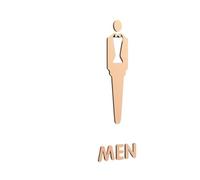 Cartello per WC Pop nero dorato color oro targa 3D per porta del bagno adesivo da parete porta WC segnaletica arte hotel decorazione per la casa per donna e uomo o porta del bagno (colore-09,18 x 11
