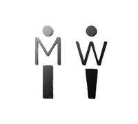 Cartello per Wc Segno del bagno | Design specifico | Base trasparente con icone accattivanti for lo spazio Per il bagno(Color 07)