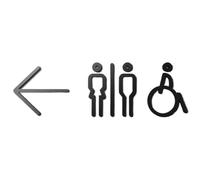 Cartello per Wc Segno del bagno | Design specifico | Base trasparente con icone accattivanti for lo spazio Per il bagno(Color 05)