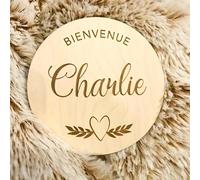 Cartello personalizzato per annuncio bambini, targa in legno personalizzata con nome di nascita "Hello World" per rivelazione del sesso, regalo memorabile per nuovi genitori, realizzato in legno natur