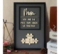 Cartello Personalizzato per Mamma con Puzzle dei Bambini Nomi Sei il Pezzo che Ci Tiene Uniti Decorazione da Parete per la Festa della Mamma, Compleanno, Regalo della Mamma dai Bambini, Cartelli e