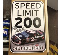 Cartello Plastico Speed Limit 200 Di Dale Earnhardt 16 1/2" X 10 3/4"