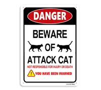 Cartello "Please Don't Let the Cat Out No Matter What It Tells You", 20,3 x 30,5 cm, Beware of Cats