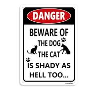 Cartello "Please Don't Let the Cat Out No Matter What It Tells You", 20,3 x 30,5 cm, Beware of Cats