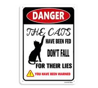 Cartello "Please Don't Let the Cat Out No Matter What It Tells You", 20,3 x 30,5 cm, Beware of Cats