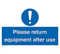 Cartello "Please Return Equipment After Us", 300 x 200 mm, formato A4L