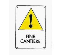 EUROSIGNALS Cartello polionda 'Fine cantiere' 60 x 40 cm – 10 pezzi