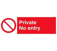 Cartello Private No Entry - 300 x 100 mm - L31