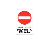 CARTELLO PROPRIETA' PRIVATA V.A. 30x 45 ALLUMINIO [TARGOTIMBRI ]