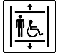 CARTELLO QUADRATO - ASCENSORE DISABILI