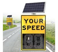 Cartello Radar con Display velocità, Display di velocità A LED, Riflettente Ad Alta Luminosità E Distanza di Rilevamento 200 M, Rilevamento Radar Accurato per Autostrade E Strade,500 * 700mm