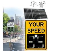 Cartello Radar Con Limite Di Velocità A Energia Solare, Display Con Rilevatore Di Velocità Per Quartiere, Feedback Di Velocità Resistente Alle Intemperie, Avvisi Sul Traffico Stradale Yellow-20''×27''