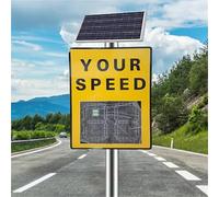 Cartello radar solare per la velocità con alloggiamento in alluminio antiruggine resistente a tutte le intemperie per anni di servizio affidabile