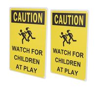 Cartello riflettente di avvertimento per bambini che giocano, 2 pezzi: cartello