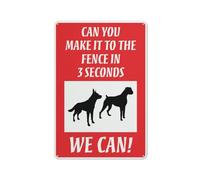 Cartello riflettente in alluminio con scritta "Can You Make It To The Fence In 3 Seconds We Can We Can Sign", 30,5 x 20,3 cm, protetto dai raggi UV, impermeabile, resistente alle intemperie e allo