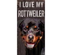 Cartello Rottweiler - Amo Il Mio 6x12