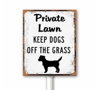 Cartello rustico con scritta "Keep Dogs Off The Grass Sign for Lawn No Dog Allow No Dog Pee Pooping Keep Out Lawn New Home Gift 20 x 30 CM Yard Stake Robusta targa in alluminio per esterni antiruggine
