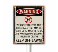 Cartello rustico con scritta "No Trespassing Private Property" (lingua italiana non garantita), cartello di avvertimento divertente con picchetto, 20 x 30 cm, in alluminio antiruggine