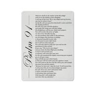 Cartello rustico in metallo, arte cristiana da parete, motivazionale, Salmo 91, Colui che dimora nel luogo segreto, stampa, pittura positiva delle Scritture, decorazione da parete per ufficio e cas