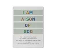 Cartello rustico in metallo, arte murale cristiana, religioso, "Sono un figlio di Dio", stampa con citazione ispiratrice, opera d'arte, per cameretta dei bambini, per casa, cucina, bagno, salotto,