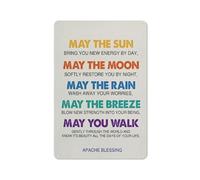 Cartello rustico in metallo con citazione "Apache Blessing", stampa artistica da parete, decorazione per la casa, cameretta dei bambini, poster con poesia di benedizione, 8x12 pollici