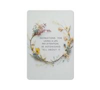 Cartello rustico in metallo con citazione di Mary Oliver, istruzioni per vivere una vita, poster motivazionali, poster da parete per soggiorno, camera da letto, ufficio, 8x12 pollici