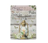 Cartello rustico in metallo con farfalla, la mia mente ti parla ancora, poster, stampa artistica da parete, decorazione per compleanno, matrimonio, inaugurazione della casa, regalo per uomini e don