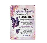 Cartello rustico in metallo con scritta "A mia nipote" che recita una poesia, poster, decorazione da parete per nipote dalla nonna, regali significativi per nipoti, decorazione da parete per soggio