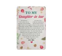 Cartello rustico in metallo con scritta "A mia nuora amiamo entrambi lo stesso uomo" da parte della suocera, decorazione da parete in stile rustico per casa, giardino, soggiorno, camera da letto, v