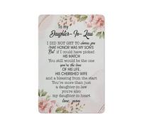 Cartello rustico in metallo con scritta "A mia nuora" e scritta floreale, da parete, dipinto per la decorazione della casa, regalo per la nuora dalla mamma, 8x12 pollici