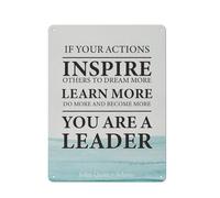 Cartello rustico in metallo con scritta "Arte murale ispiratrice" di John Quincy Adams. Se le tue azioni ispirano gli altri a sognare di più. Scopri di più. Stampe di dipinti per la casa, l'ufficio