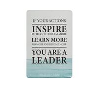 Cartello rustico in metallo con scritta "Arte murale ispiratrice" di John Quincy Adams. Se le tue azioni ispirano gli altri a sognare di più. Scopri di più. Stampe di dipinti per la casa, l'ufficio