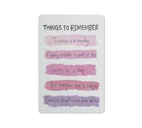 Cartello rustico in metallo con scritta "Cose da ricordare", decorazione murale ispiratrice con affermazioni positive, decorazione murale per ragazze e donne, dipinti artistici di incoraggiamento e