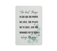 Cartello rustico in metallo con scritta "Le cose migliori della vita", decorazione da parete con citazione ispiratrice per soggiorno, camera da letto, arredamento per la casa, citazioni positive, r