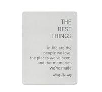 Cartello rustico in metallo con scritta "Le cose migliori della vita", decorazione da parete per la casa, poster motivazionale, regalo di inaugurazione della casa, 12x16 pollici