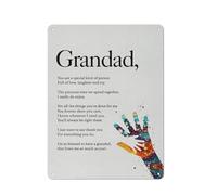 Cartello rustico in metallo con scritta "Nonno, sei una persona speciale, piena d'amore", dipinto ispiratore per la casa, la cucina, il bagno, il salotto, decorazione da parete, 12x16 pollici