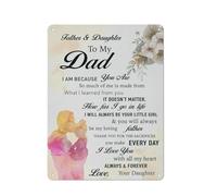 Cartello rustico in metallo con scritta "Padre e figlia per mio padre", stampa artistica da parete, decorazione per casa e ufficio, poster dipinto da papà, regalo per padre, 12x16 pollici