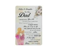 Cartello rustico in metallo con scritta "Padre e figlia per mio padre", stampa artistica da parete, decorazione per casa e ufficio, poster dipinto da papà, regalo per padre, 8x12 pollici