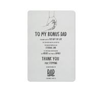 Cartello rustico in metallo con scritta "Per il mio papà bonus", stampa artistica da parete per la casa, poster dipinto con la scritta "Grazie papà bonus", regalo per il patrigno, 8x12 pollici