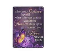 Cartello rustico in metallo con scritta "Quando credi oltre ciò che i tuoi occhi possono vedere", decorazione da parete in stile fattoria per casa, cucina, giardino, camera da letto, veranda, 12x16