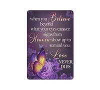 Cartello rustico in metallo con scritta "Quando credi oltre ciò che i tuoi occhi possono vedere", decorazione da parete in stile fattoria per casa, cucina, giardino, camera da letto, veranda, 8x12