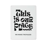 Cartello rustico in metallo con scritta "This is Our Place", decorazione da parete con stampe ispiratrici, per casa e ufficio, regalo per gli amanti, decorazione da parete ret