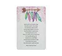 Cartello rustico in metallo con scritta "Ti do questo pensiero da tenere per te", citazione "Frecce e piume", stampa ad, decorazione da parete per la casa, "Sono con te, ancora non dormo