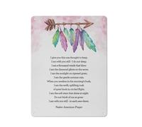 Cartello rustico in metallo con scritta "Ti do questo pensiero da tenere per te", citazione "Frecce e piume", stampa ad, decorazione da parete per la casa, "Sono con te, ancora non dormo