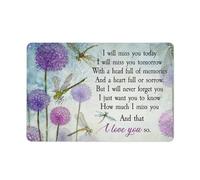 Cartello rustico in metallo con scritta "Voglio solo che tu sappia quanto mi manchi", decorazione murale in stile fattoria con libellula, per casa, giardino, soggiorno, camera da letto, veranda, de