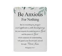 Cartello rustico in metallo, decorazione da parete cristiana, Filippesi 46:7, non preoccuparti per nulla, stampa, dipinto positivo delle Scritture, decorazione da parete per la casa, regalo, 12x16