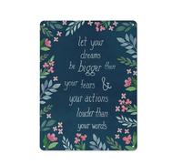 Cartello rustico in metallo "Lascia che i tuoi sogni siano realtà", decorazione da parete in stile fattoria per casa, giardino, soggiorno, camera da letto, veranda, decorazione da parete retrò, 12x