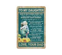 Cartello rustico in metallo, regalo per la figlia dal papà, regalo di compleanno per la figlia, regalo per la figlia dal papà, regalo da padre a figlia. Prego che tu sia sempre al sicuro, decorazio